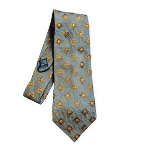 VTG Ermenegildo Zegna Mens Silk Jacquard Diamond Luxury Italy Retro Old Money